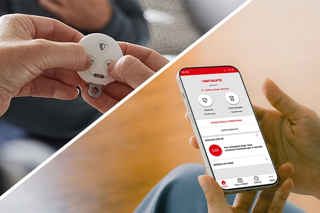 Telecomando con Pulsante SOS e App My Verisure | Come funziona Allarme Casa Verisure