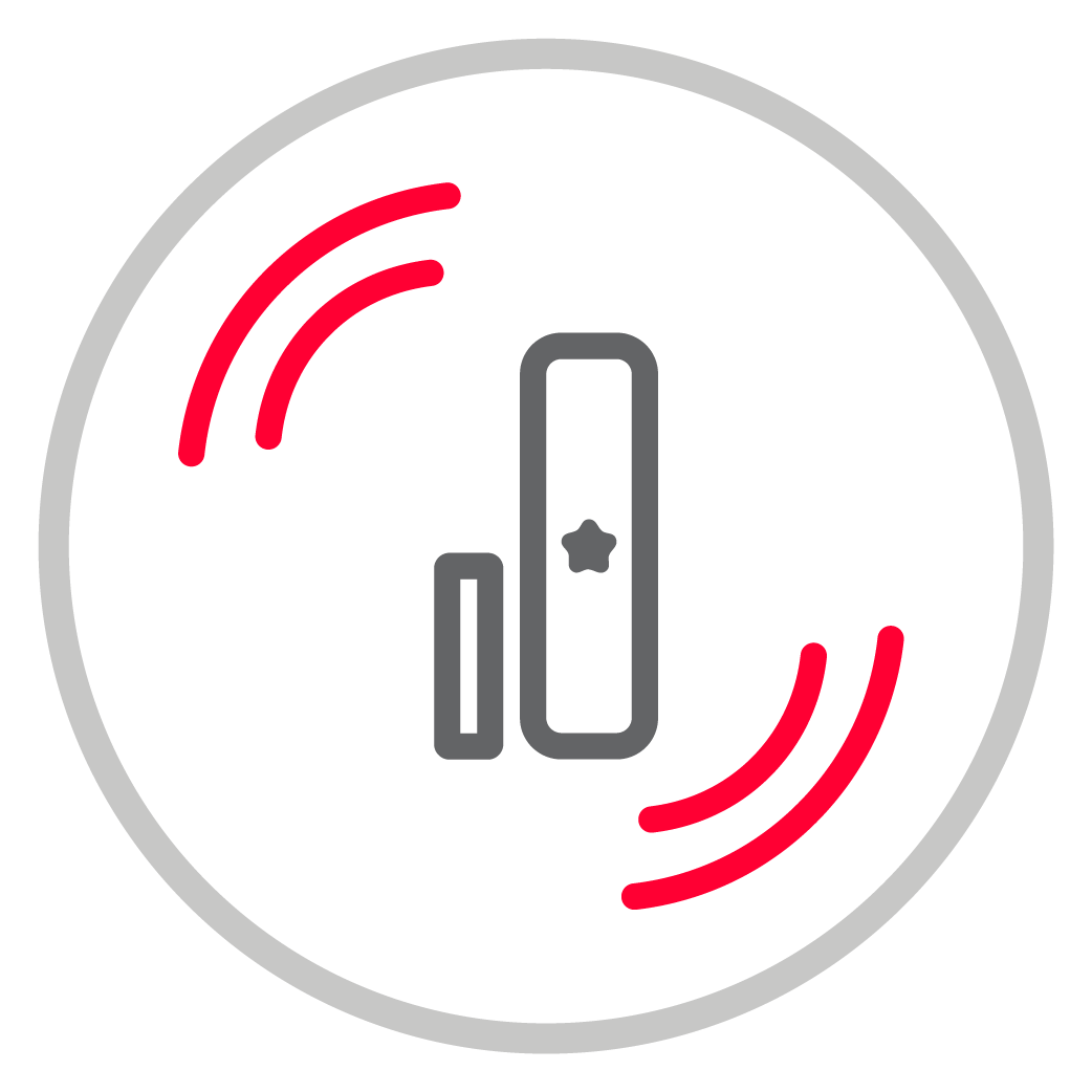 Icona triplo sistema di rilevazione