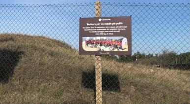 Cartello Verisure iniziativa volontariato aziendale con Legambiente